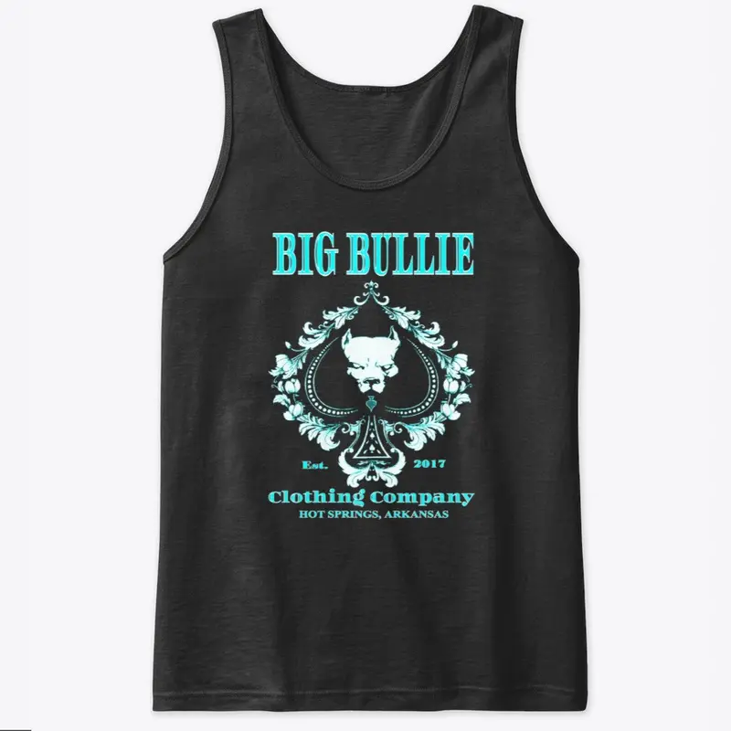 BIG BULLIE, IN SPADES (Teal & White)