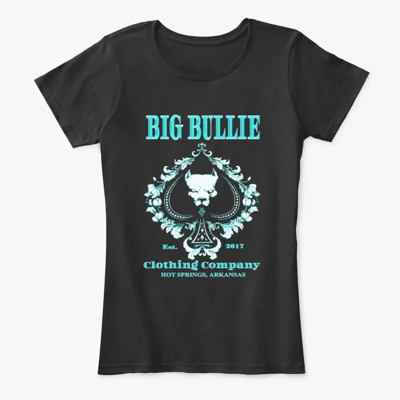 BIG BULLIE, IN SPADES (Teal & White)