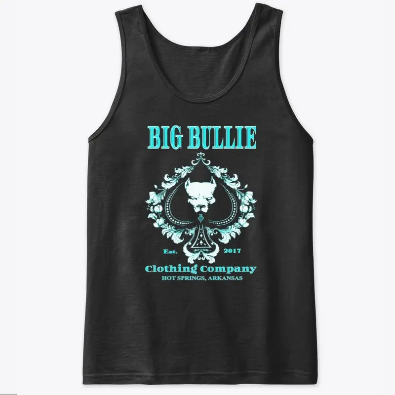 BIG BULLIE, IN SPADES (Teal & White)